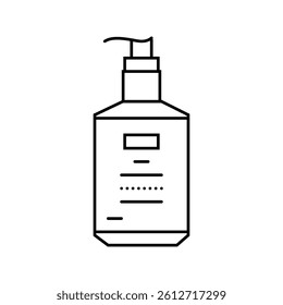 hand sanitizer hygiene line icon vector. hand sanitizer hygiene sign. isolated contour symbol black illustration