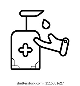 Hand sanitizer icon 