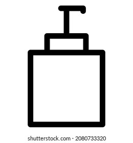 hand sanitizer icon with black outline style