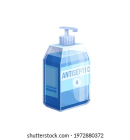 Hand sanitizer icon. Color vector illustration of sanitizer bottle.