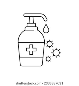 Hand sanitizer icon design. isolated on white background. vector illustration
