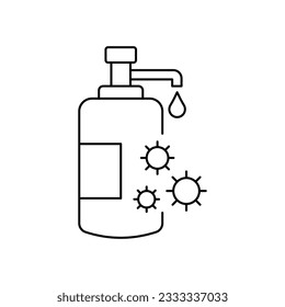 Hand sanitizer icon design. isolated on white background. vector illustration
