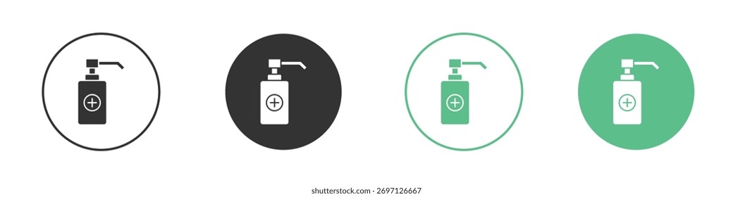 Icono de desinfectante de manos para diseño y Web.