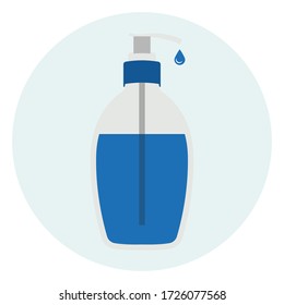 Hand sanitizer icon. Disinfection concept. Man washing hands. Personal hygiene. Disinfection, antibacterial washing. Vector illustration. editable. eps 10