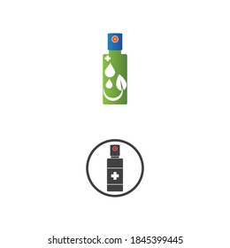 Vector de diseño plano de icono de sanitizador de mano