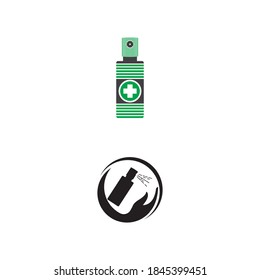 Hand sanitizer icon flat design vector