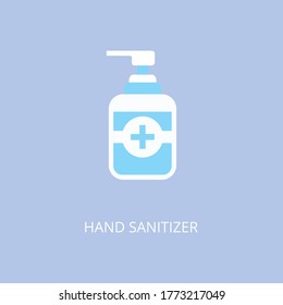Hand Sanitizer icon. Flat vector symbol illustration. Can be used for web and mobile.