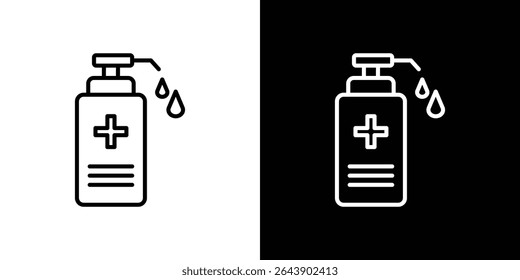 Icono de desinfectante de manos Conjunto de Vector gráfico para diseño ui