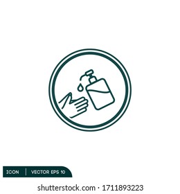 hand sanitizer icon illustrator vector eps 10