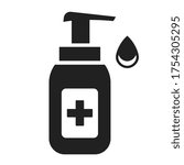 Hand sanitizer icon isolated on white background.