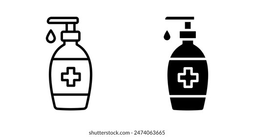 Hand sanitizer icon. for mobile concept and web design. vector illustration