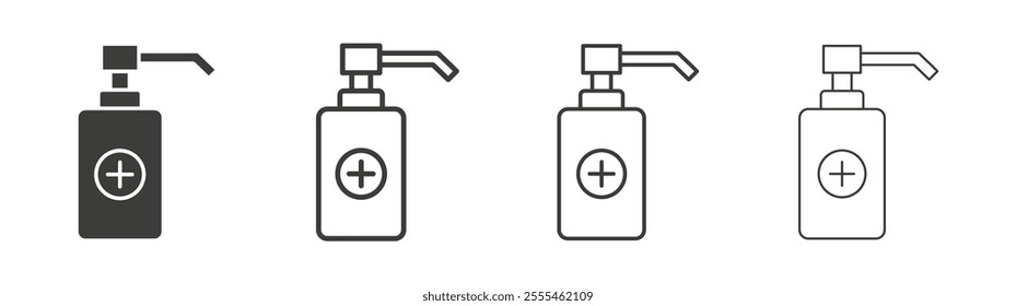 Hand sanitizer icon pack. vector illustration
