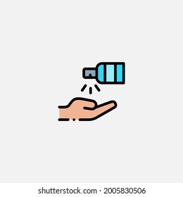 Hand sanitizer icon sign vector,Symbol, logo illustration for web and mobile