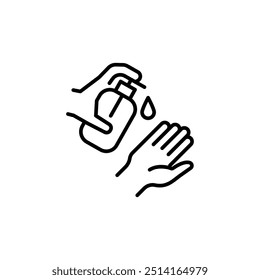 Hand Sanitizer icon. Simple hand sanitizer icon for social media, app, and web design. Vector illustration