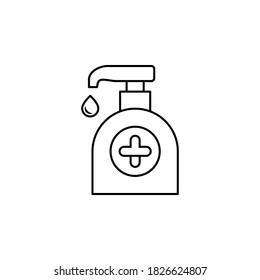Hand sanitizer icon symbol vector on white background