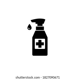 Símbolo del icono del sanitizador manual vector sobre fondo blanco.