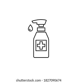 Hand sanitizer icon symbol vector on white background.