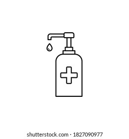 hand sanitizer icon symbol vector on white background.