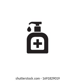 Hand sanitizer icon in trendy flat style design related to Coronavirus prevention tips. Vector illustration to avoid Coronavirus. Editable vector EPS 10