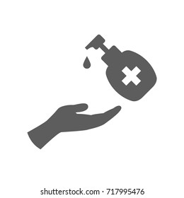 Hand sanitizer icon in trendy flat style isolated on white background. Symbol for your web site design, logo, app, UI. Vector illustration, EPS