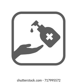 Hand sanitizer icon in trendy flat style isolated on white background. Symbol for your web site design, logo, app, UI. Vector illustration, EPS