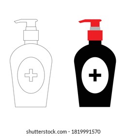 Hand Sanitizer Icon Vector Design 