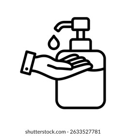 mão sanitizer ícone vetor modelo de design simples e limpo