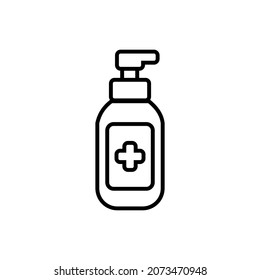 hand sanitizer icon vector illustration logo template for many purpose. Isolated on white background.
