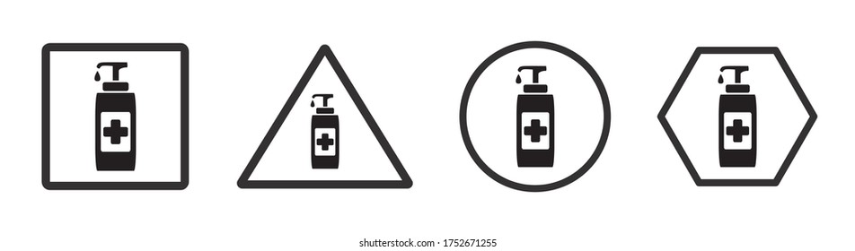 Hand sanitizer icon. Vector icon isolated on white background.