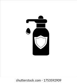 Hand sanitizer icon. Vector icon isolated on white background.