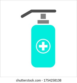 Hand sanitizer icon. Vector icon isolated on white background.