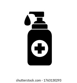 Hand sanitizer icon. Vector icon isolated on white background.