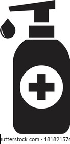 Hand sanitizer icon. Vector icon isolated on white background.