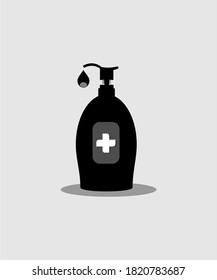 Hand sanitizer icon. Vector icon isolated on white background.