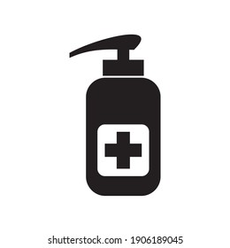 Hand sanitizer icon. Vector icon isolated on white background