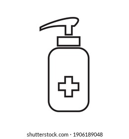 Hand sanitizer icon. Vector icon isolated on white background