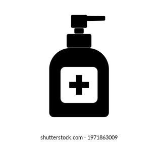 Hand sanitizer icon. Vector icon isolated on white background.