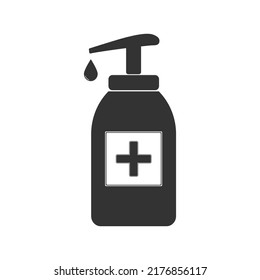 Hand sanitizer icon. Vector icon isolated on a white background.
