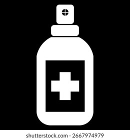 Icono de desinfectante de manos. Icono de Vector aislado sobre fondo blanco.