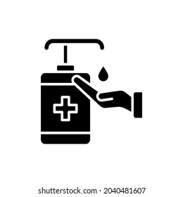 Icono de Sanitizer manual en vector. Logotipo