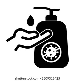 Hand sanitizer icon vector on white background
