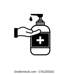 diseño simple vectorial de icono de sanitizador manual