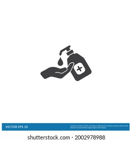 hand sanitizer icon vector simple design element