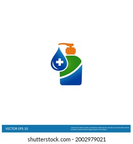 hand sanitizer icon vector simple design element