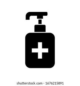 Hand sanitizer icon vector, 
Soap bottle