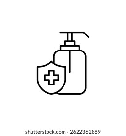 Modelo de vetor de ícone do Hand Sanitizer