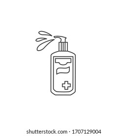 Icono de línea del limpialunas con trazo editable
