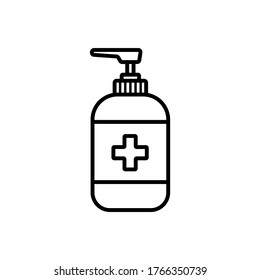 hand sanitizer line icon vector