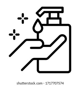Sanador manual. Vector de línea. Aislar sobre fondo blanco.