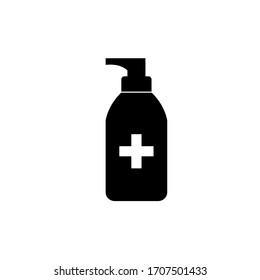 Hand sanitizer liquid soap vector icon
